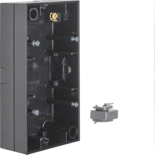 Berker AP-Gehäuse 10428935 2fach schwarz glänzend 10428935