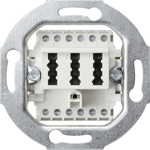 Gira Anschlussdose 003202 TAE 2x6-6 NFF weiss 003202