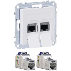 ELSO Datendose WDE002439 8/8 Kat.6A 2xRJ45 Exxact weiß