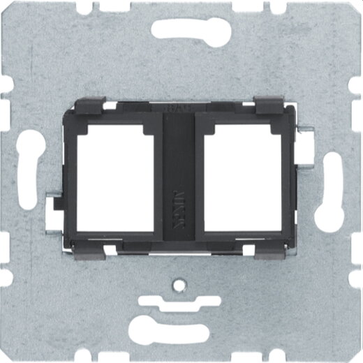 Berker Tragplatte 454202 mit schwarzer Aufnahme 2fach