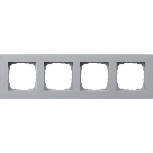 Gira Abdeckrahmen 0214255 4fach flach E2 F alu 0214255