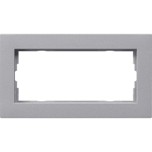 Gira Abdeckrahmen 1002255 2fach o.M. flach E2 F alu 1002255