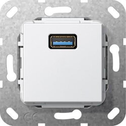 Gira Einsatz 568303 3.0A 1fach Kab reinweiss