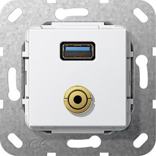 Gira Einsatz 568703 3.0A Miniklinke 3,5mm Kab rw