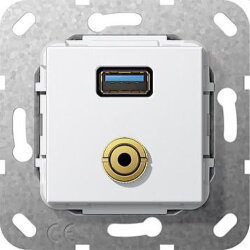 Gira Einsatz 568703 3.0A Miniklinke 3,5mm Kab rw