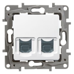 Legrand Datenanschlussdosen 664776 Niloe 2fach RJ45 6STP...