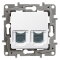 Legrand Datenanschlussdosen 664776 Niloe 2fach RJ45 6STP ultraweiss