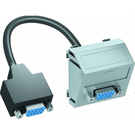 OBO Multimediaträger VGA MTS-VGA F AL1 m. Kabel Bu.-Bu. 45x45mm