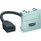 OBO Multimediaträger HDMI MTG-HD F AL1 m. Kabel Bu.-Bu. 45x45mm