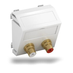 OBO Multimediaträger Audio-Cinch MTS-2R F RW1 2x...