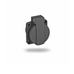 OBO Anbausteckdose SCHUKO ASD-D0 SW 0Grad 1fach schwarz