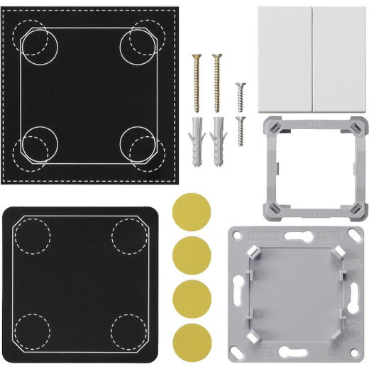 Gira Funk-Wandsender 823227 EnOcean 2fach System 55 reinw m 823227