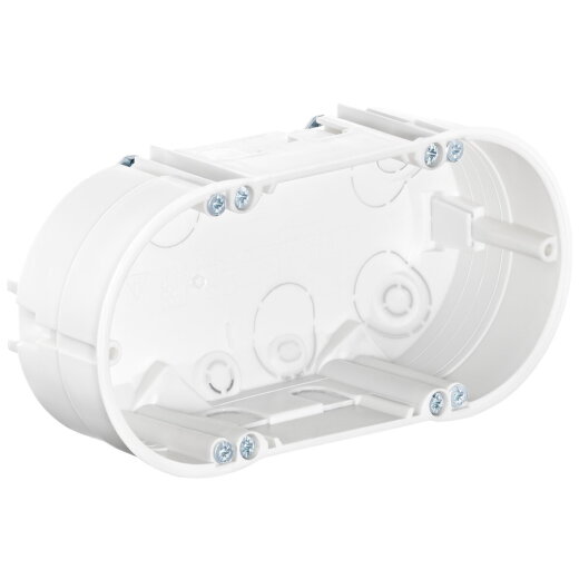 Kaiser Doppel-Geräteverbindungsdose 9062-77 halogenfrei weiss Hohlwand 9062-77