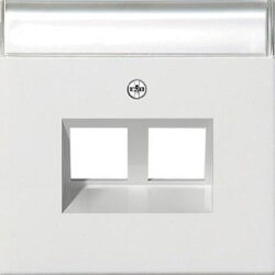 Gira Abdeckung 2640112 BSF Mod Jack 30° 2f Flaeche rw