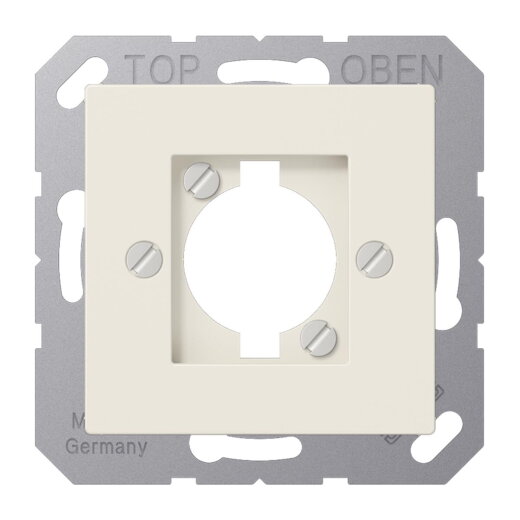 Jung Abdeckung für Lautsprecher-Buchse, für XLR-Steckverbinder (D-Serie), Thermoplast, Serie AS, weiß A568-1BF