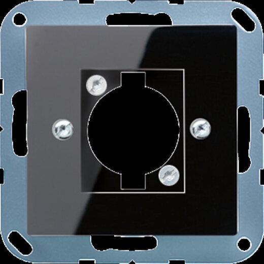 Jung Abdeckung für Lautsprecher-Buchse, für XLR-Steckverbinder (D-Serie), Thermoplast, Serie A, schwarz A568-1BFSW