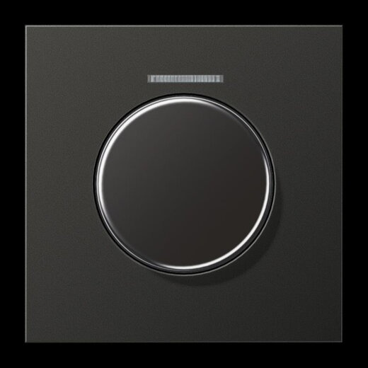 Jung Abdeckung mit Lichtleiter für KNX Drehsensor, Aluminium lackiert, Serie LS, anthrazit (lackiertes Aluminium) AL1940KO5AN