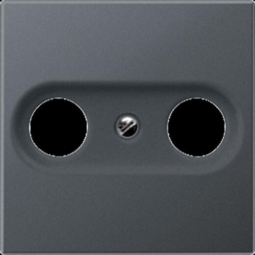 Jung Abdeckung für Antennendosen, Thermoplast lackiert, Serie A, anthrazit matt A561BFPLTVANM