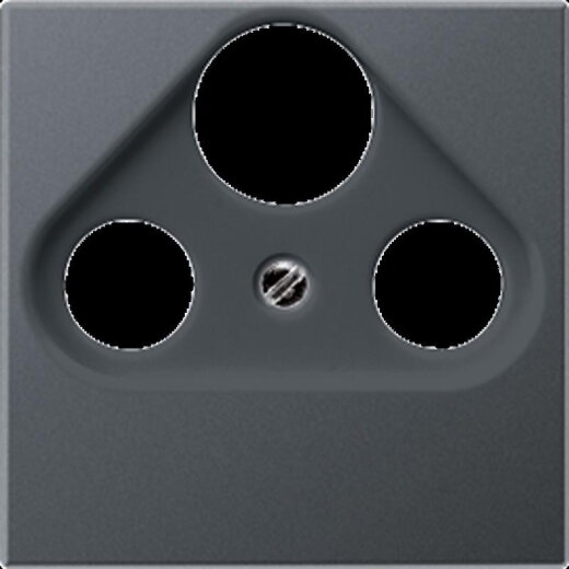 Jung Abdeckung für Universal-Sat/BK-Dosen, Thermoplast lackiert, Serie A, anthrazit matt A561BFPLSATANM