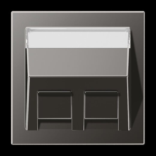 Jung Abdeckung für Montageadapter 30° 2fach, mit Schriftfeld, Thermoplast lackiert, Serie LS, anthrazit AL569-30BFPLANL