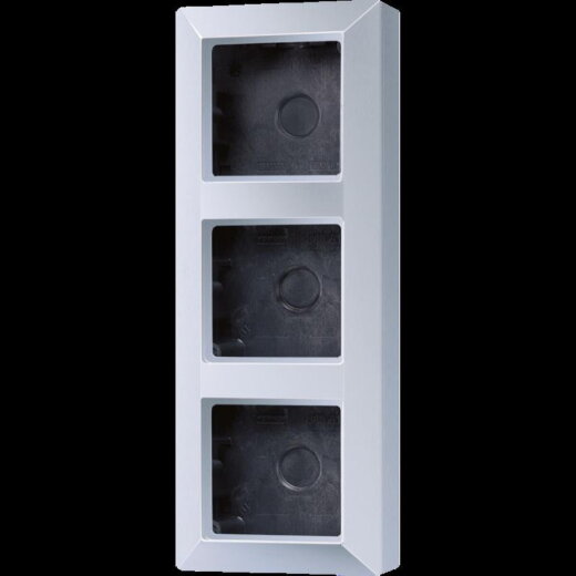 Jung Aufputz-Kappe 3fach, Serie AS, aluminium AS583AAL