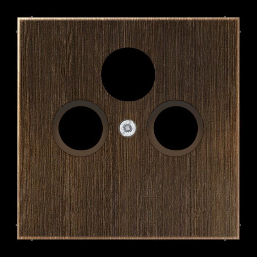 Jung Abdeckung für Universal-Sat/BK-Dosen, Messing, Serie LS, Messing antik ME2990SATAT