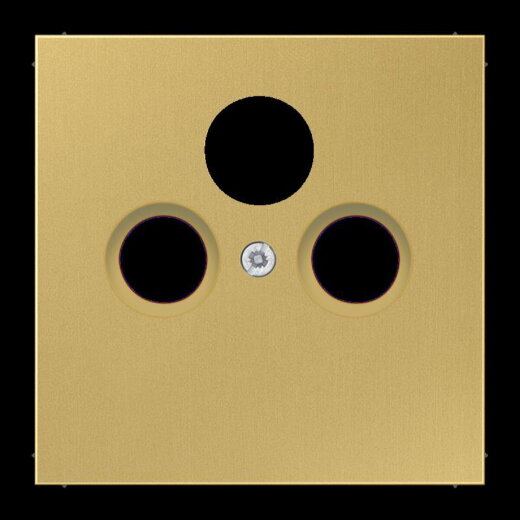 Jung Abdeckung für Universal-Sat/BK-Dosen, Messing, Serie LS, Messing classic ME2990SATC