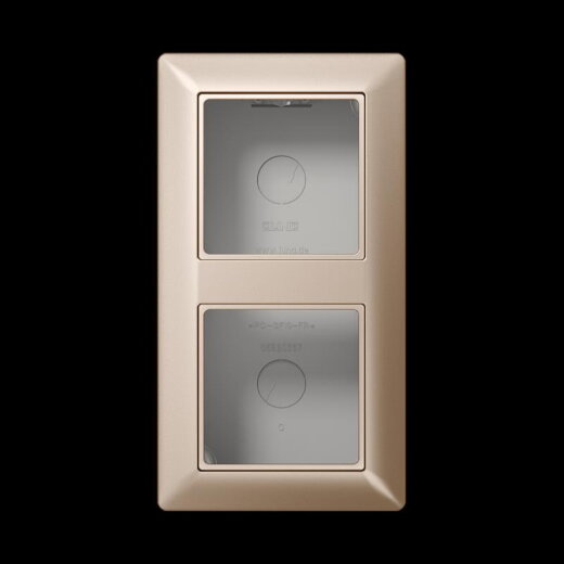 Jung Aufputz-Kappe 2fach, Serie AS, champagner AS582ACH