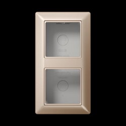 Jung Aufputz-Kappe 2fach, Serie AS, champagner AS582ACH