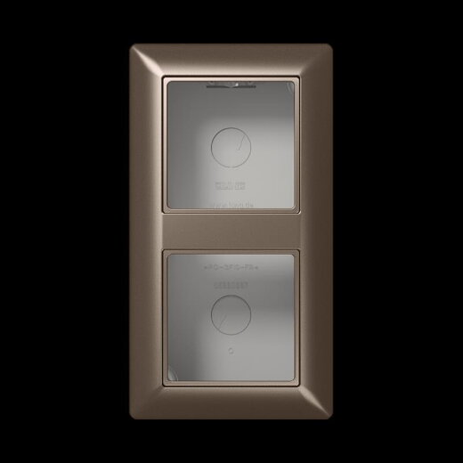 Jung Aufputz-Kappe 2fach, Serie AS, mokka AS582AMO