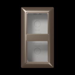 Jung Aufputz-Kappe 2fach, Serie AS, mokka AS582AMO