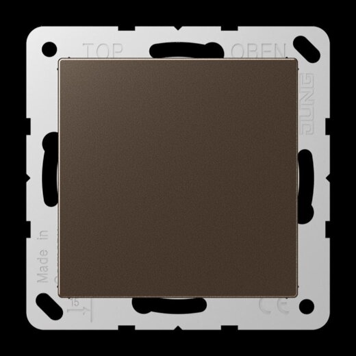 Jung Blind-Abdeckung (gerastet), Thermoplast lackiert, Serie A, mokka A594-0MO