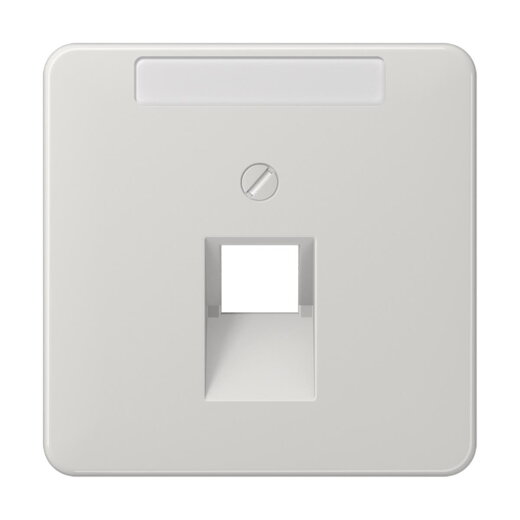 Jung Abdeckung für IAE/UAE-Anschlussdosen 1 x 8-polig, mit Schriftfeld, Thermoplast, Serie CD, lichtgrau CD569-1NAUALG