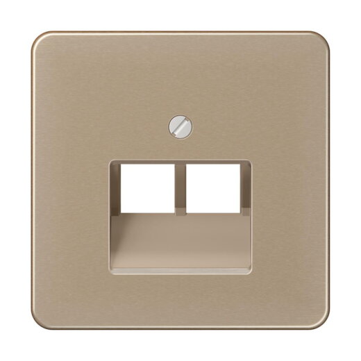 Jung Abdeckung für IAE/UAE-Anschlussdosen 2 x 8-polig, Aluminium eloxiert, Serie CD, gold-bronze CD569-2UAGB