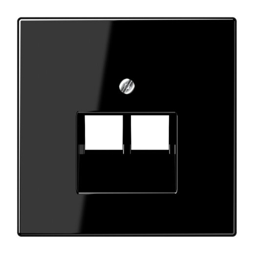 Jung Abdeckung für IAE/UAE-Anschlussdosen 2 x 8-polig, Thermoplast, Serie LS, schwarz LS969-2UASW