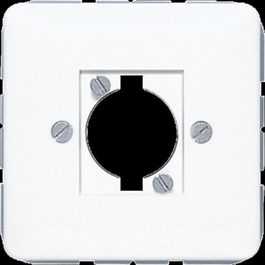 Jung Abdeckung für Lautsprecher-Buchse, für XLR-Steckverbinder (D-Serie), Duroplast, Serie CD, alpinweiß CD568-1WW