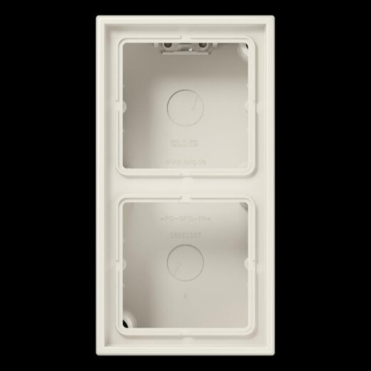 Jung Aufputz-Kappe 2fach, Serie LS, weiß LS582AW