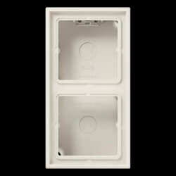 Jung Aufputz-Kappe 2fach, Serie LS, weiß LS582AW