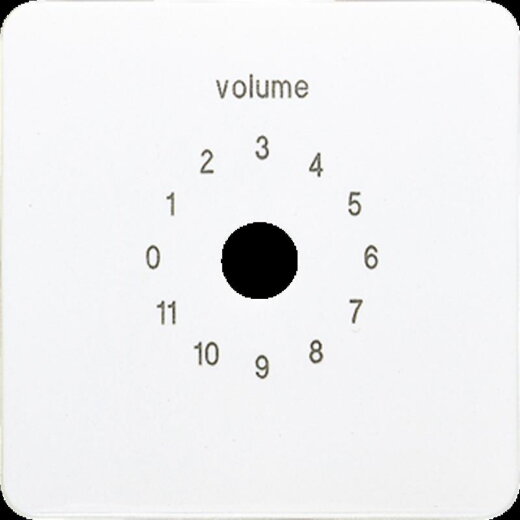 Jung Abdeckung für Lautstärkesteller, Thermoplast, Serie CD, alpinweiß CD594-8WW