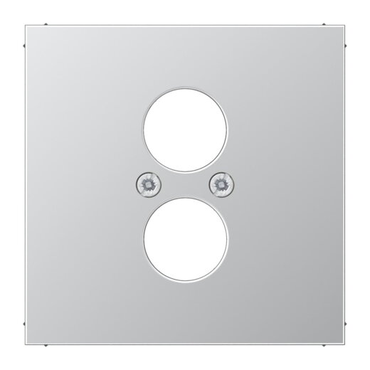 Jung Abdeckung für 2 Rundsteckverbinder bis 18,5 mm ?, Serie LS, Aluminium AL2962-2