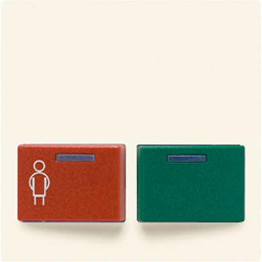 Jung Abdeckung für Ackermann, Typ 73642 B2, rot, grün, Serie AS/A, weiß A642B-1