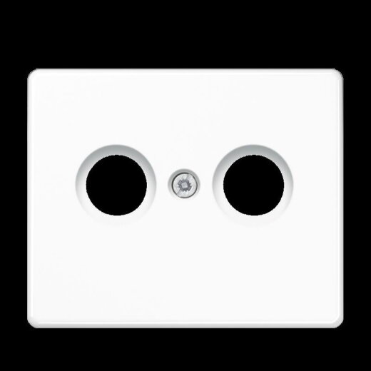 Jung Abdeckung für Antennendosen, Thermoplast, Serie CD, weiß 561TV