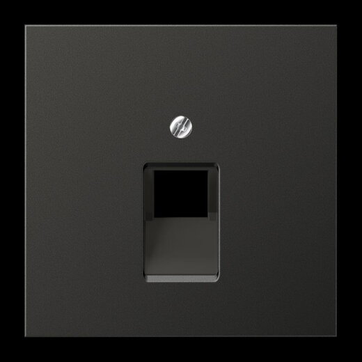 Jung Abdeckung für IAE/UAE-Anschlussdosen 1 x 8-polig, Aluminium lackiert, Serie LS, anthrazit (lackiertes Aluminium) AL2969-1UAAN