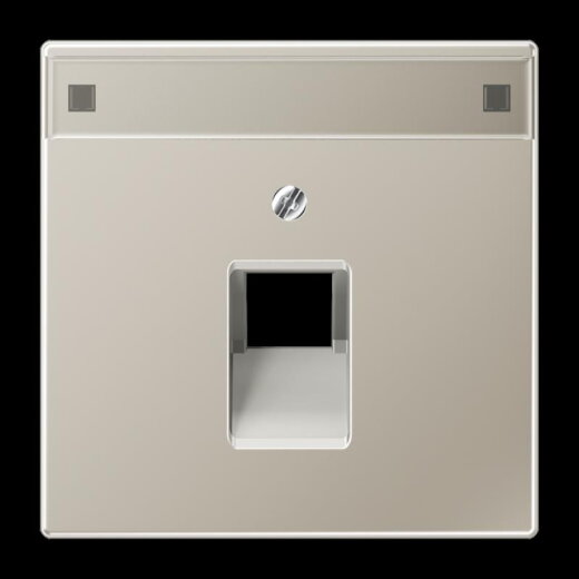 Jung Abdeckung für IAE/UAE-Anschlussdosen 1 x 8-polig, mit Schriftfeld, Serie LS, Edelstahl ES2969-1NAUA