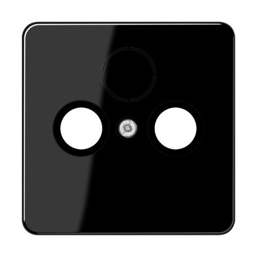 Jung Abdeckung für Universal-Sat/BK-Dosen, Thermoplast, Serie CD, schwarz CD561SATSW