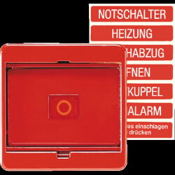 Jung Abdeckung mit Glasscheibe, Serie CD, rot (mit roter...