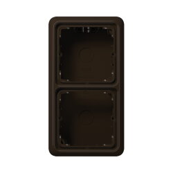 Jung Aufputz-Kappe 2fach, Serie CD, braun CD582ABR