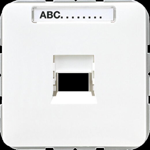 Jung Abdeckung (gerastet) für Modular-Jack-Steckbuchsen 1fach, Serie CD, alpinweiß CD569-1WEWW