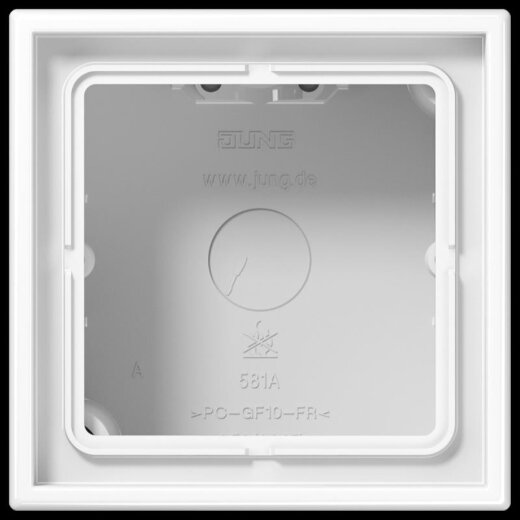 Jung Aufputz-Kappe 1fach, Serie LS, alpinweiß LS581AWW