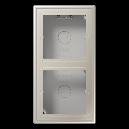 Jung Aufputz-Kappe 2fach, Serie LS, Edelstahl ES2582A-L